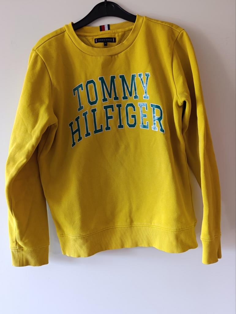 Tommy Hilfiger Trui Geel Maat 152, Kinderen en Baby's, Kinderkleding | Maat 152, Jongen of Meisje, Trui of Vest, Ophalen of Verzenden