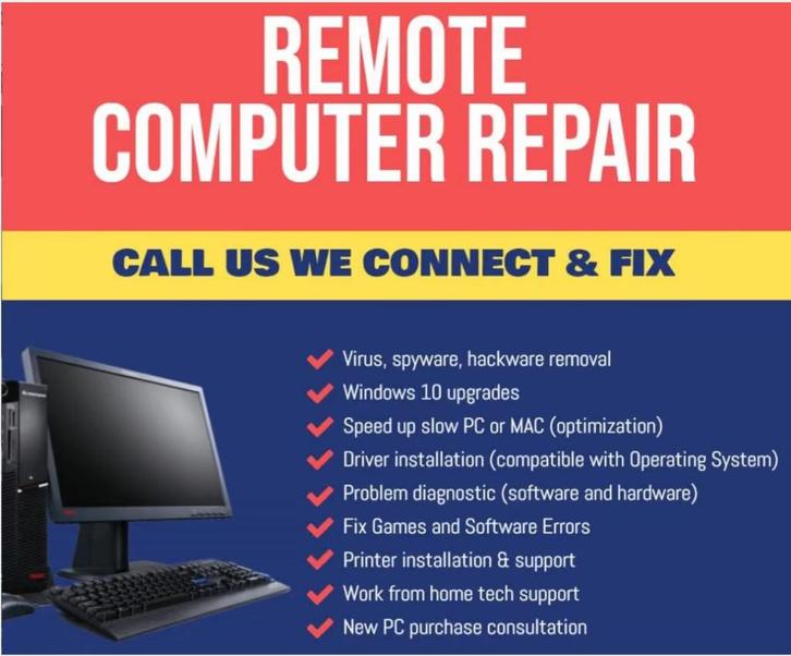 computer hulp aan huis en op afstand, Computers en Software, Windows Laptops, Onbekend, Ophalen of Verzenden