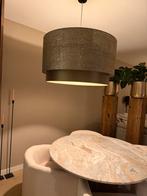 Duran Lampenkap Dubbel Taupe met Glinstering - 80cm, Ophalen, Rond, Zo goed als nieuw, Bruin