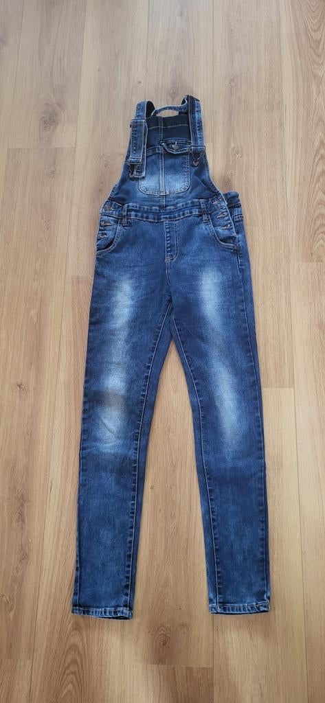 Tuinbroek, maat eur. 36, donker blauw, spijkerstof, Ophalen of Verzenden, Zo goed als nieuw, W28 - W29 (confectie 36), Blauw