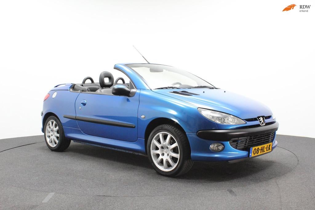 Peugeot 206 CC 2.0-16V | Climate control | Sportvelgen | Led, Auto's, 136 pk, Zwart, 4 cilinders, Cabriolet