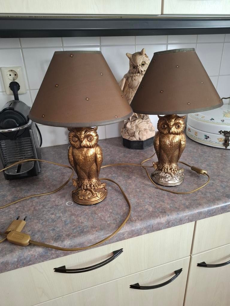 2 loevsky&loevsky  uil lampjes, Antiek en Kunst, Ophalen of Verzenden