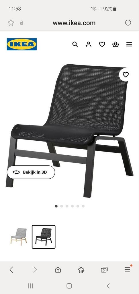 Ikea stoel 2 stuks zwart, Huis en Inrichting, Stoelen, Twee, Stof, Zwart, Ophalen