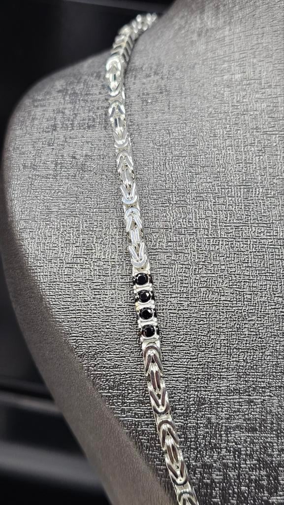 Prachtige Koningsketting set met onyx steen, Sieraden, Tassen en Uiterlijk, Kettingen, Ophalen of Verzenden, Nieuw, Goud, Goud