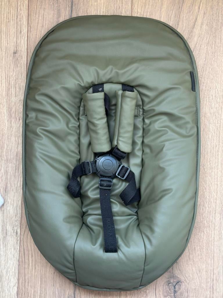 Kidsmill newborn bekleding legergroen leer, Ophalen, Zo goed als nieuw
