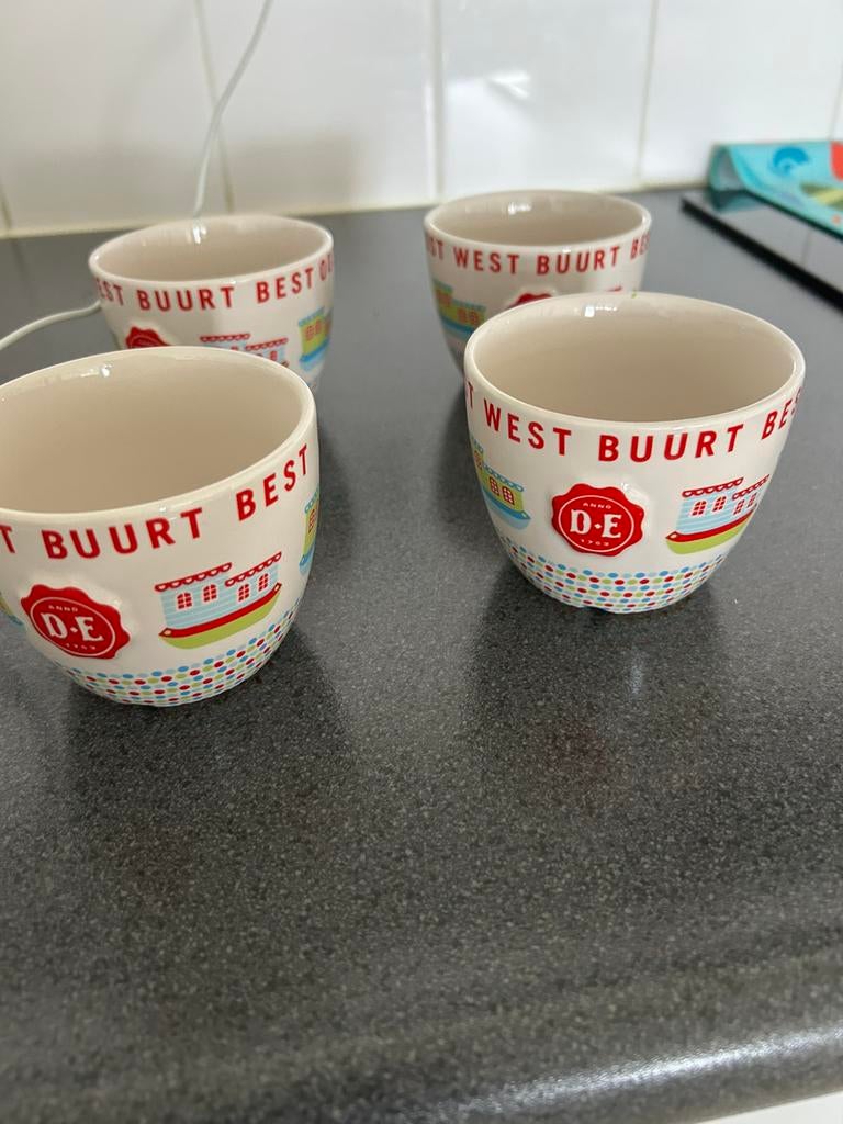 Douwe Egberts mokken, Ophalen of Verzenden, Zo goed als nieuw, Overige stijlen, Kop(pen) en/of Schotel(s)