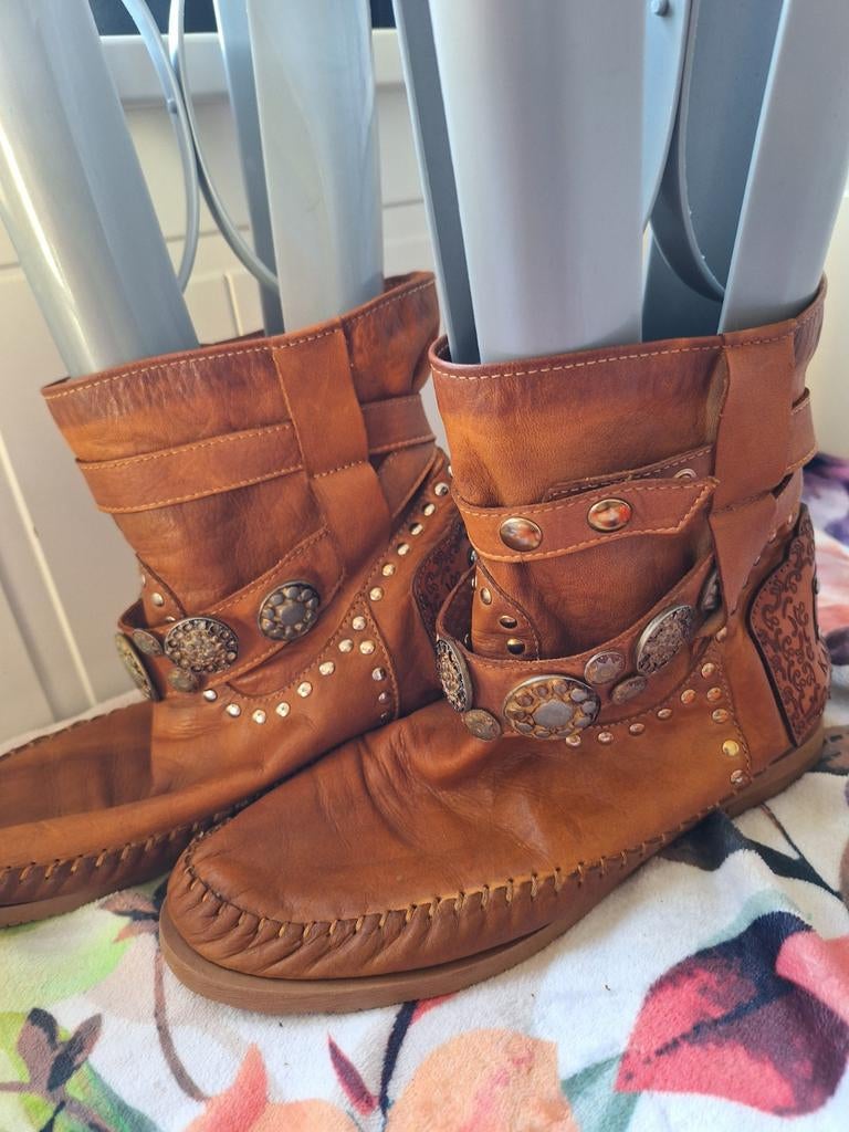 Karma of charme laarzen maat 40 ibiza boho style, Ophalen of Verzenden, Gedragen, Bruin, Hoge laarzen