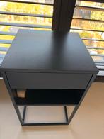 2x IKEA Vikhammer nachtkastjes (zwart), Ophalen, Gebruikt, Minder dan 45 cm, Metaal of Aluminium