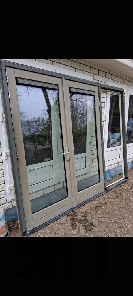 Tuindeuren 3 punt sluiting zijlicht Met kozijn, Ophalen, Deurkozijn, 225 cm of meer, Zo goed als nieuw