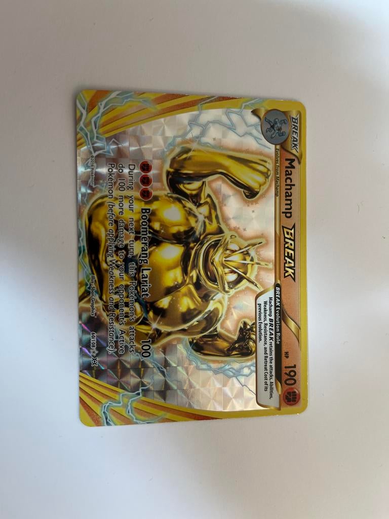 Machamp BREAK Pokémon kaart, Hobby en Vrije tijd, Verzamelkaartspellen | Pokémon, Ophalen of Verzenden, Zo goed als nieuw, Losse kaart