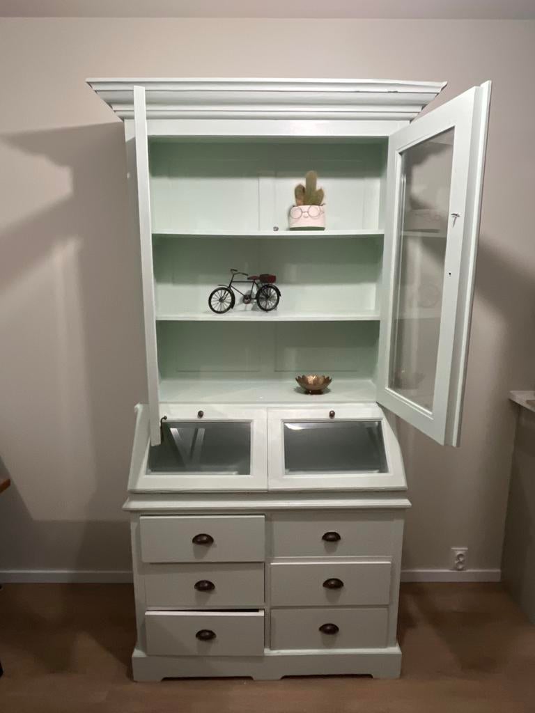 Brocante servies-/buffetkast, Huis en Inrichting, Kasten | Vitrinekasten, Ophalen, Gebruikt, 200 cm of meer, 50 tot 100 cm