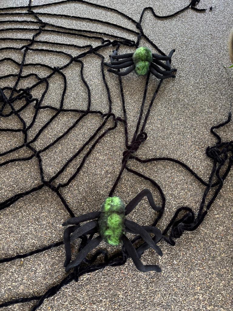 Spinnenweb + 2 spinnen, Hobby en Vrije tijd, Feestartikelen, Ophalen of Verzenden, Gebruikt, Feestartikel, Halloween of Griezel