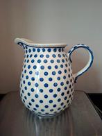 Grote 2L Bunzlau Keramieke Schenkkan - Boleslawiec Stippen, Ophalen of Verzenden