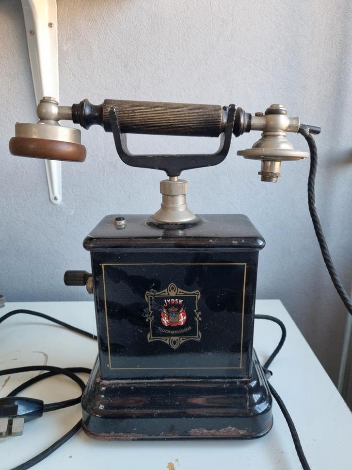 Antieke handzwengeltelefoon Jydsk Telefon Aktieselskab, Antiek en Kunst, Antiek | Overige Antiek, Ophalen of Verzenden