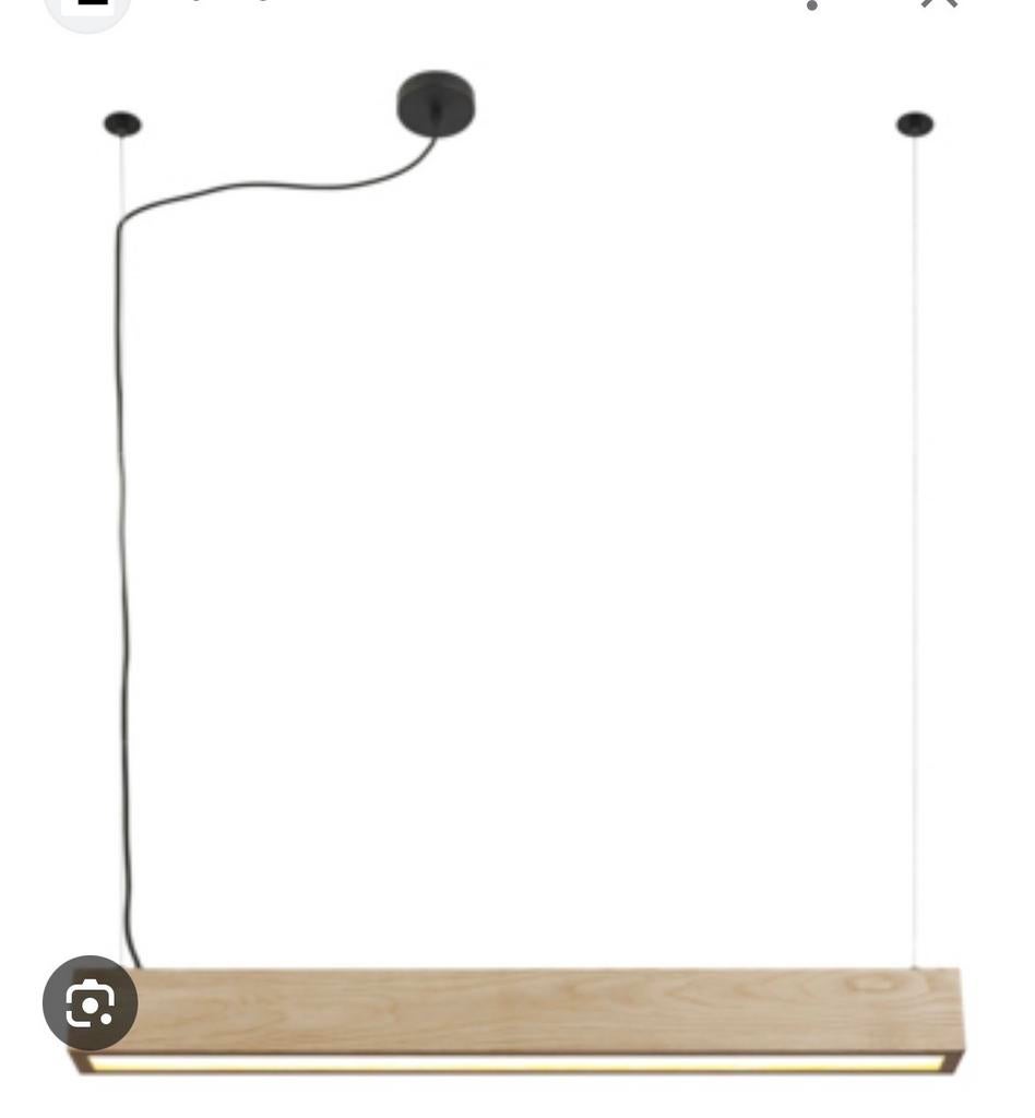 Hanglamp Liam Hout met 3-staps dimbare LED, Ophalen, Nieuw, Hout, 75 cm of meer