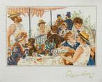 Borduurwerk, zijde, lunch van de roeiers, Renoir, vintage, Ophalen, Gebruikt, Handborduren, Overige typen