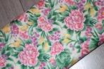 Rol vintage 100% katoen stof - wit roze tulp rozen #4588, Hobby en Vrije tijd, Stoffen en Lappen, Ophalen of Verzenden, 30 tot 120 cm
