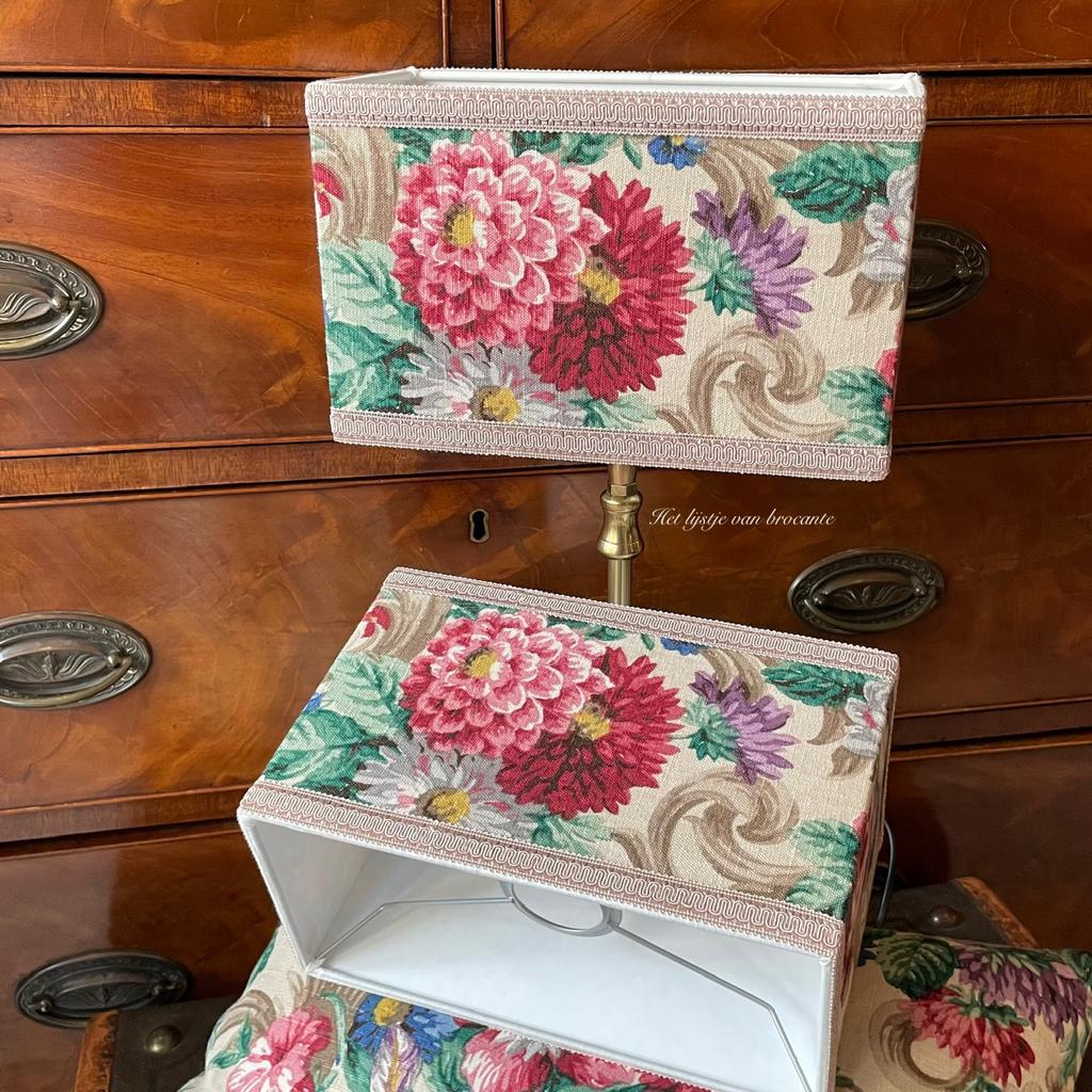 Engels brocante stijl lampenkappen SET Arthur Sanderson, Huis en Inrichting, Westdijk 41 3241 GT Middelharnis, Overige kleuren