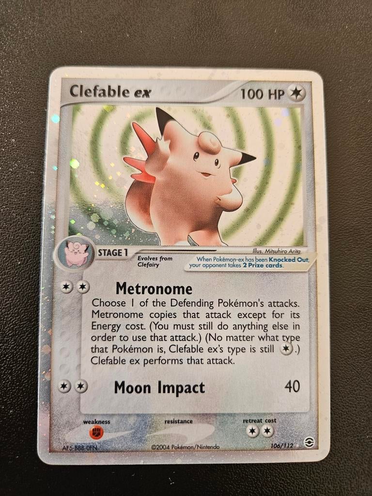 Clefable ex (FL 106) Pokémon Kaart - FireRed & LeafGreen, Ophalen of Verzenden, Gebruikt, Losse kaart, Foil