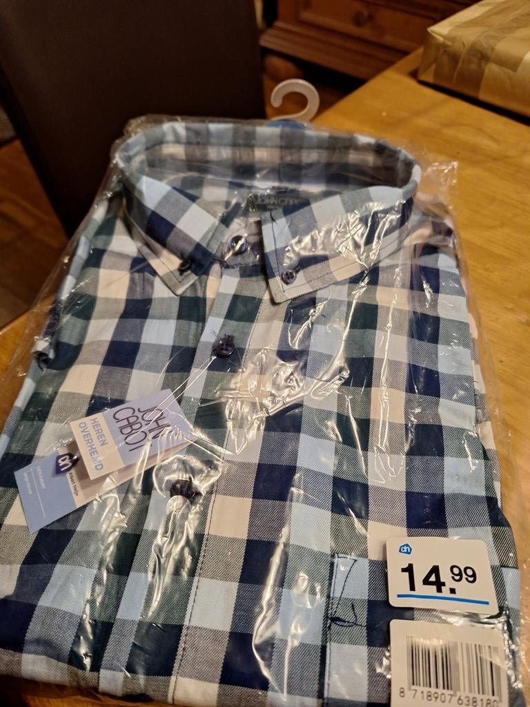 Nieuw heren overhemd maat Xxl, Ophalen of Verzenden, Nieuw, Overige halswijdtes