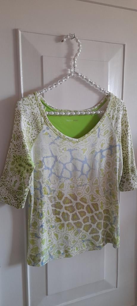Marccain prachtige top in mooie print en kleurencombinatie, Maat 38/40 (M), Overige kleuren, Verzenden, Zo goed als nieuw