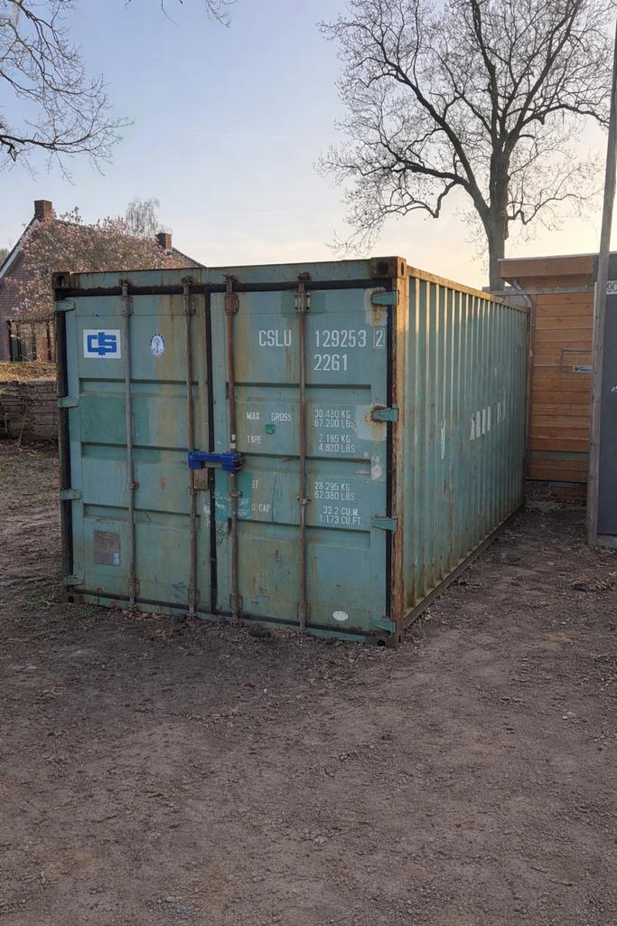 20ft Materiaalcontainer, Volledig Ingericht met Zwaar Slot, Ophalen