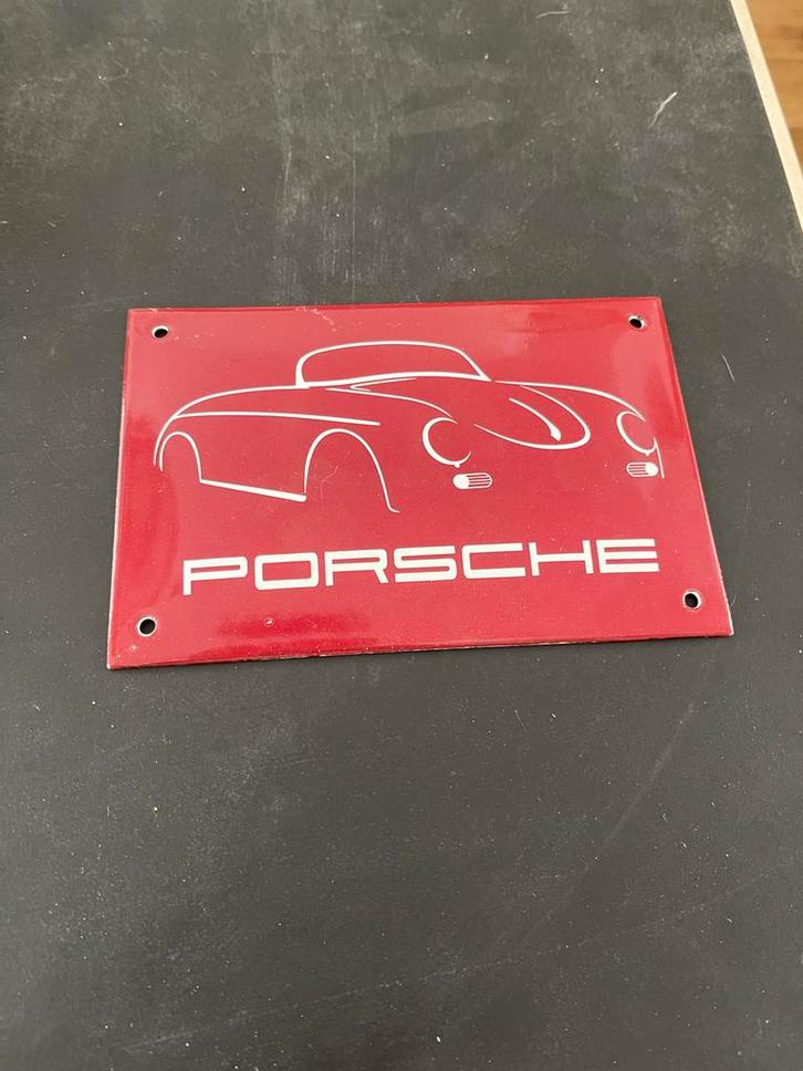 Emaille bordje Porsche - Zware kwaliteit 15x10 cm, Antiek en Kunst, Antiek | Emaille, Ophalen of Verzenden