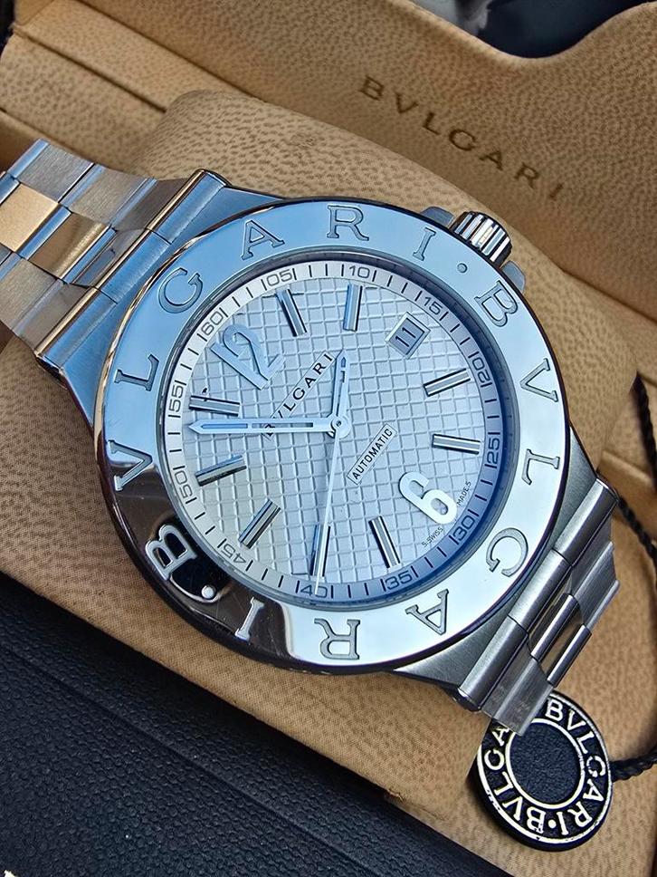 Bvlgari Diagono Automaat 40mm new service, Sieraden, Tassen en Uiterlijk, Horloges | Heren, Ophalen of Verzenden