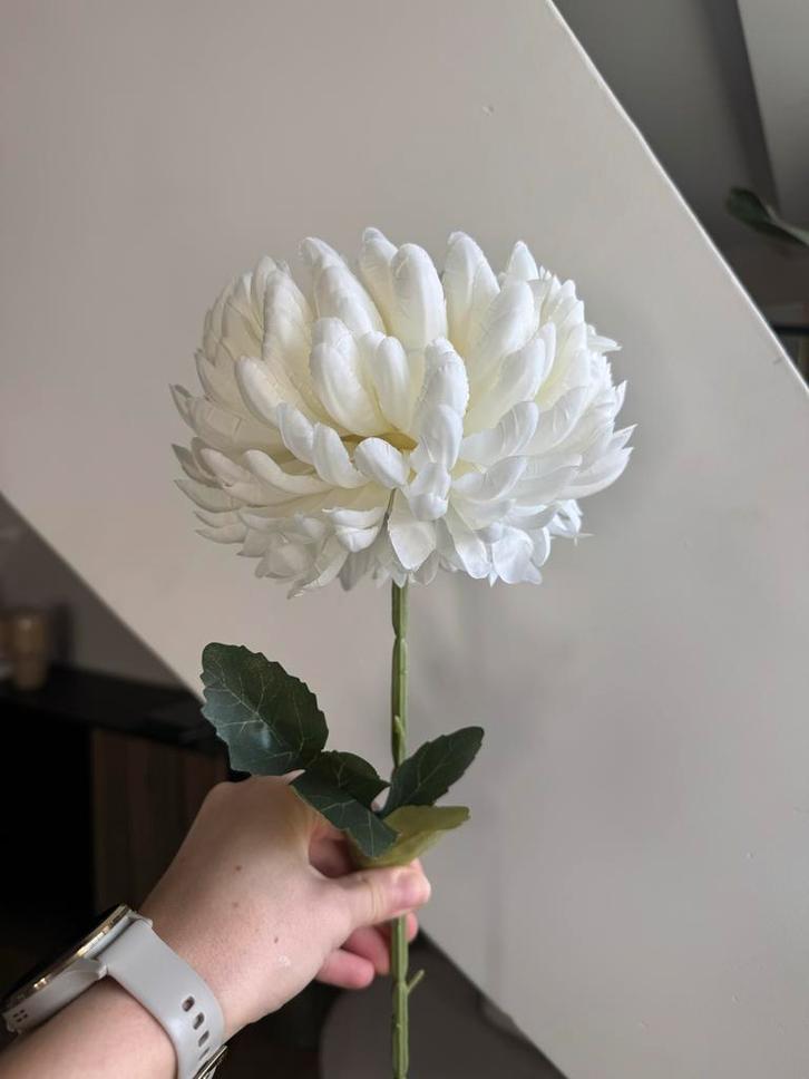 2 Witte Kunstbloemen Takken - Realistische Decoratie, Huis en Inrichting, Woonaccessoires | Kunstplanten en Kunstbloemen, Nieuw