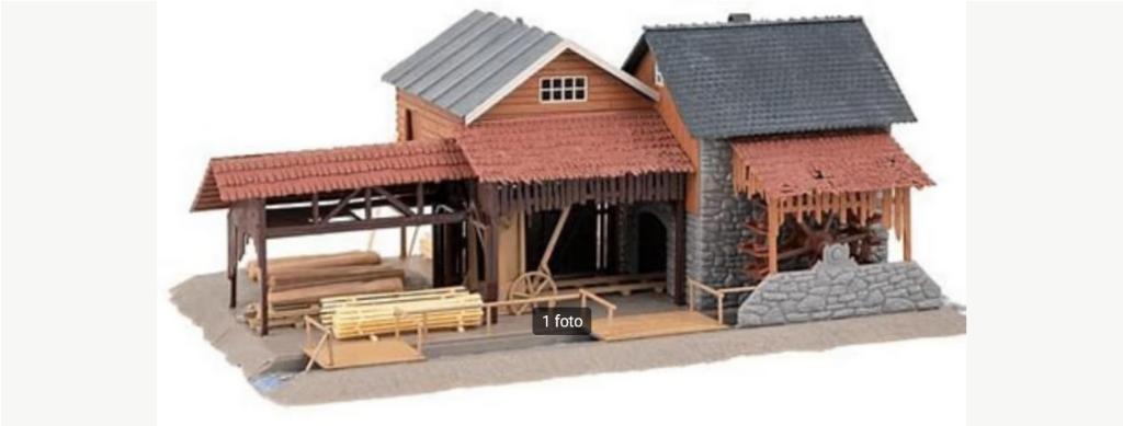 HO Faller Hout Zagerij., Hobby en Vrije tijd, Wisselstroom, Brug, Tunnel of Gebouw, Zo goed als nieuw, Ophalen