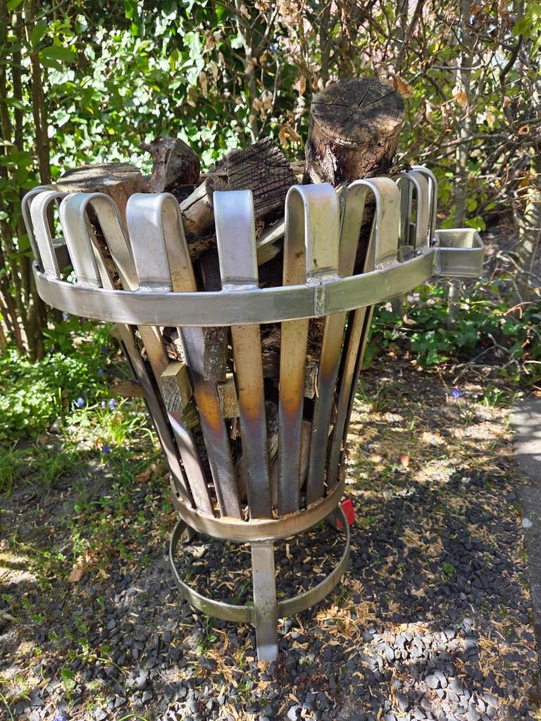 RVS Vuurkorf. Zwaar model., Tuin en Terras, Vuurkorven, Ophalen, Zo goed als nieuw
