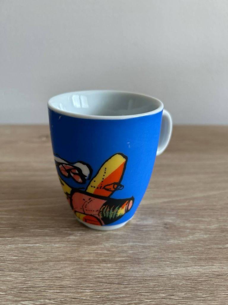 Mok Herman Brood 2, Gebruikt, Keramiek, Ophalen of Verzenden, Overige stijlen