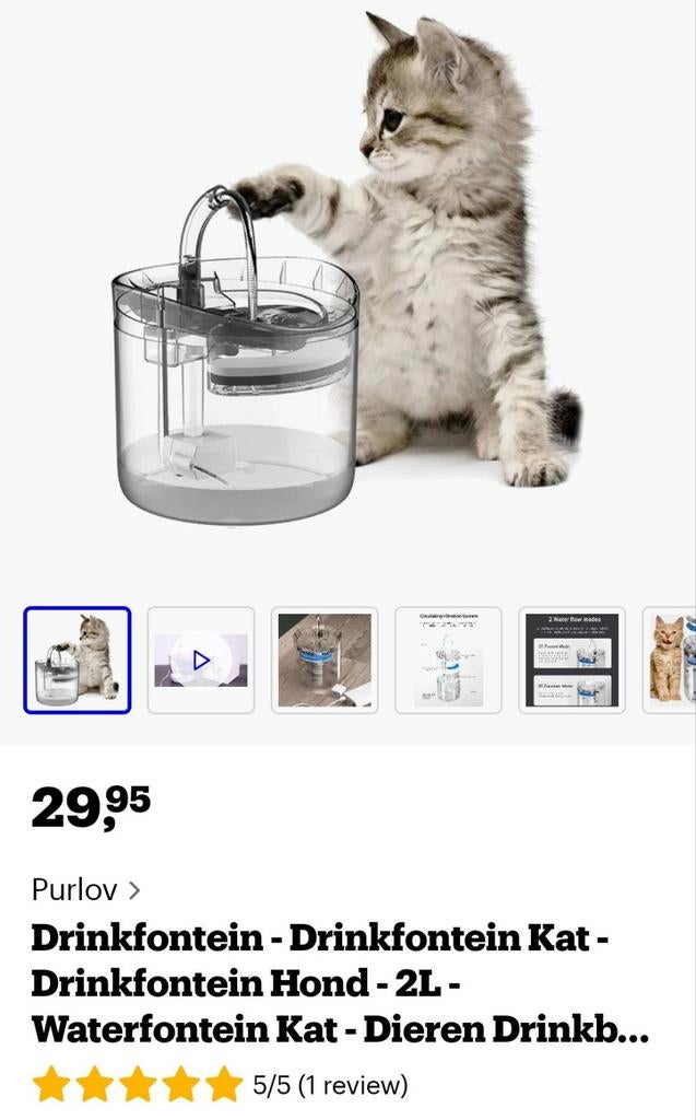Drinkfontein kat, Ophalen