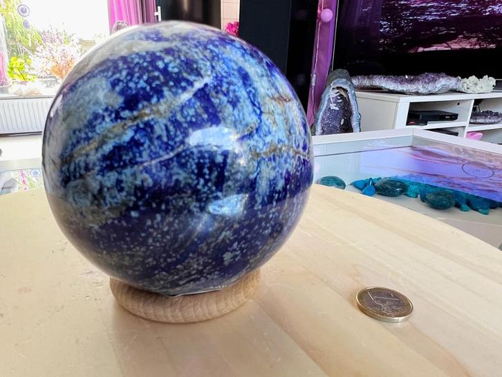 lapis Lazuli bol (23) diameter 10 cm, 2 kg., Verzamelen, Mineralen en Fossielen, Mineraal, Ophalen of Verzenden