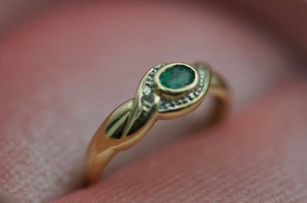Vintage 18 karaat smaragd