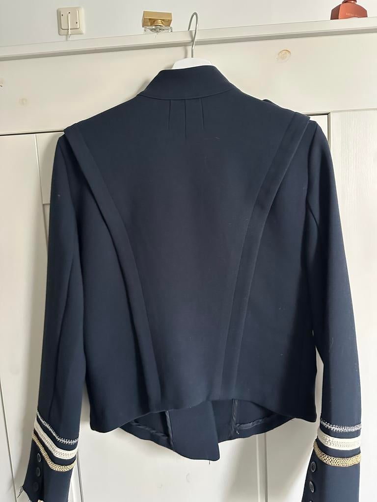 Donkerblauw 10 days colbert jasje - Mt 1 - Amper gedragen, Kleding | Dames, Ophalen of Verzenden, Zo goed als nieuw, Maat 34 (XS) of kleiner