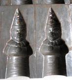 Aparte antieke chocoladevorm met vier enge clowns ca.1900, Ophalen of Verzenden