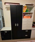 Ikea Kinderkamer Kledingkast Smastad- Zwart/Wit, Ophalen, Kast, 50 tot 70 cm, 105 cm of meer