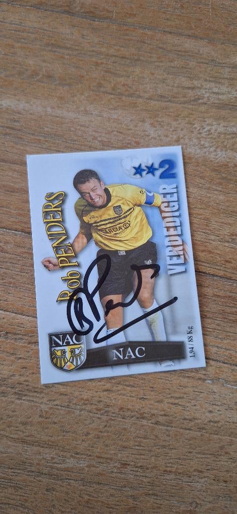 Trading card met handtekening; Rob Penders # NAC Breda, Ophalen of Verzenden, Nieuw, NAC Breda, Spelerskaart
