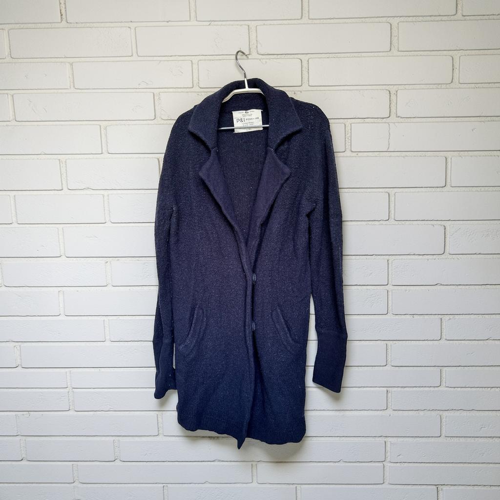 Penn & Ink Vest Maat L/XL Donkerblauw Gebreid Lang, Kleding | Dames, Truien en Vesten, Blauw, Maat 46/48 (XL) of groter, Pi, Ophalen of Verzenden