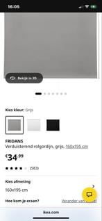 IKEA Fridans Rolgordijn 160x195 cm - Nieuw in verpakking, Huis en Inrichting, Ophalen, Nieuw, Grijs, 150 tot 200 cm