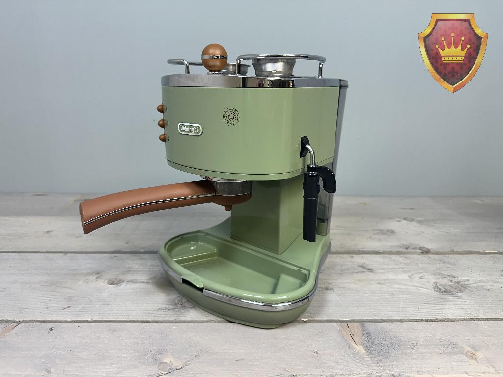 De'Longhi Icona Vintage ECOV311.BG - Olijfgroen, Witgoed en Apparatuur, Koffiezetapparaten, Niet ingevuld, Gebruikt, Espresso apparaat