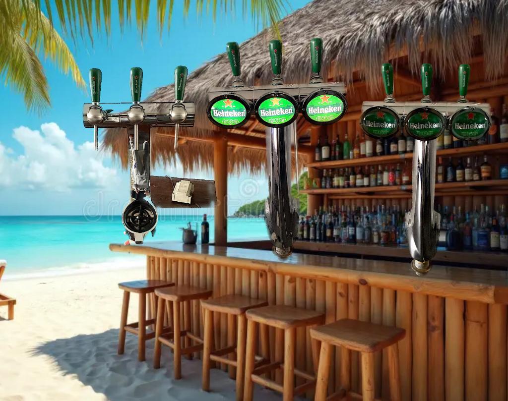 Koopje !! mancave cafe Heineken tapkraan tapzuil 3 kranen, Ophalen of Verzenden, Zo goed als nieuw