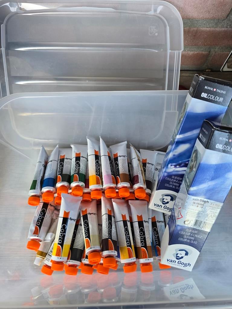 Cobra en Van Gogh olieverf set, Ophalen of Verzenden