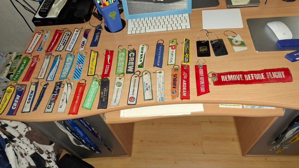 Grote collectie vliegtuig sleutelhangers (keytags), Ophalen of Verzenden, Gebruikt