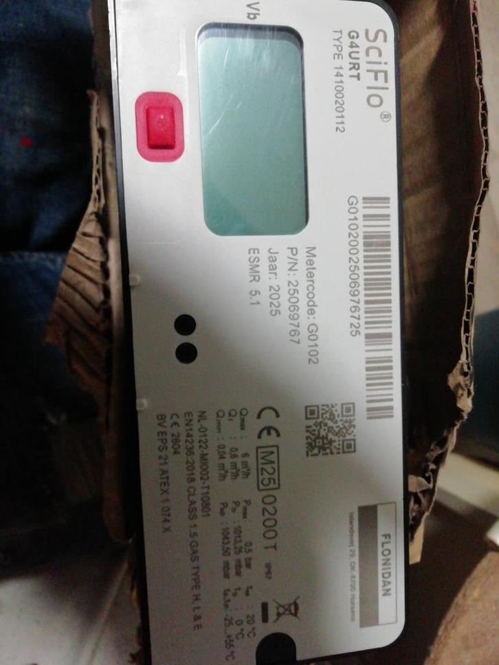 SciFlo G4URT Gasmeter - Nieuw in doos, Doe-het-zelf en Verbouw, Thermostaten, Ophalen of Verzenden