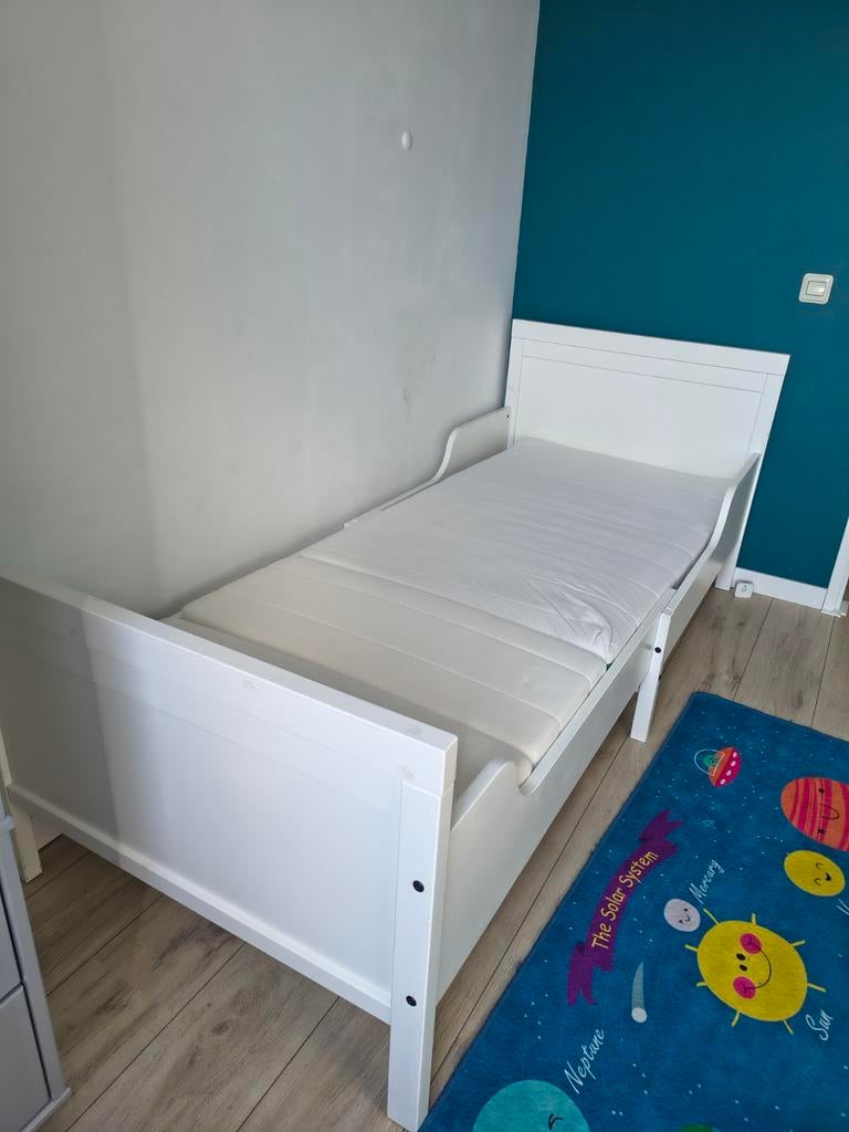 IKEA Sundvik uitschuifbaar kinderbed met matras, Gebruikt, 70 tot 85 cm, 180 cm of meer, Ophalen