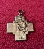 Antieke Vergulde Medaille Kruis ❤️ Heilige Familie, Ophalen of Verzenden