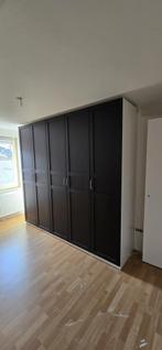 Kleding kast PAX met zwart deuren, Ophalen, 200 cm of meer, Met klep(pen), Zo goed als nieuw