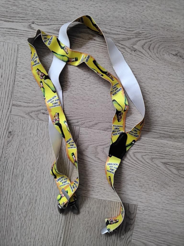 Grolsch bretels uit Duitsland, Ophalen of Verzenden, Zo goed als nieuw, Flesje(s), Grolsch